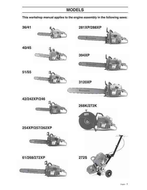 Product picture HUSQVARNA CHAINSAW REPAIR MANUAL 36 40  41 42  45 51 55 61 